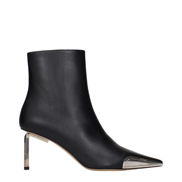 Off-White Black Leather Ankle Women's Boots - Picture 1 of 5